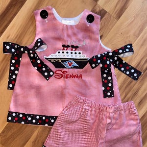 Cruise Ship Outfit-Disney Mouse Vacation Ship Dress-Disney Cruise Swing Top and Shorts or Shirt and Shorts