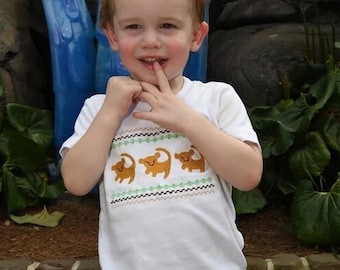 Lion King Shirt Outfit for Boys-Faux Smocked Simba Boy Shirt Outfit-Disney Lion King Shirt or Outfit