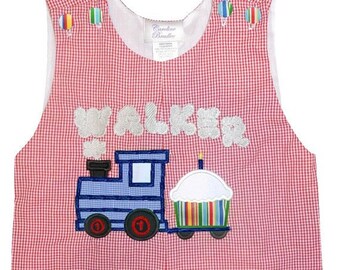 Birthday Train John John Jon Jon-Birthday Train Outfit-Boy First Birthday Outfit-1st Brithday Romper-Train Birthday Outfit Optional Hat Bib