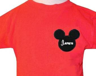 Mickey Mouse Monogram Shirt-Mickey Mouse Personalized Shirt-Mickey Mouse Outfit