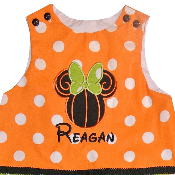 Minnie Mouse Pumpkin Head Halloween Dress, Girls' Disney Outfit