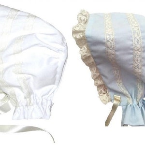 Heirloom Baby Bonnet: French Lace, Satin Ribbon, Beaded Batiste - Etsy