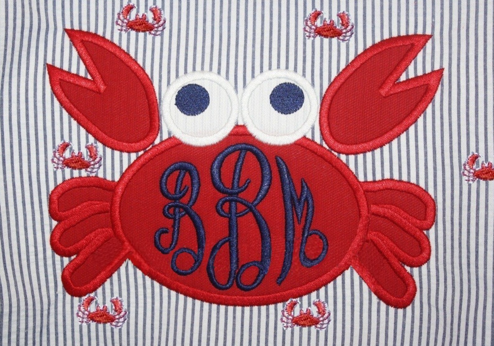 Girl Crab Dressmonogrammed Crab Outfit for Girlsembroidered Etsy