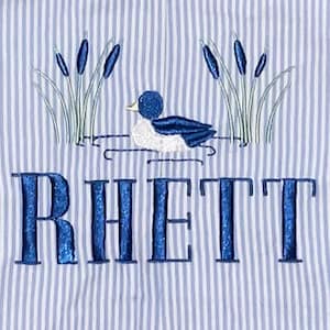 Boy John John-Duck and Reeds Jon Jon-Hunting Outfit-Duck on Pond Shirt and Shorts
