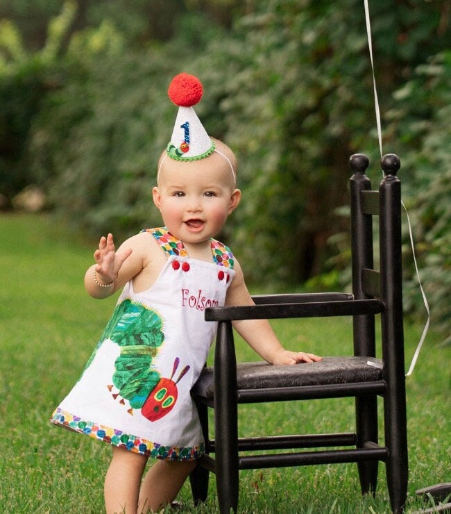 Girl's Crawling Caterpillar Dress-1st First Birthday Caterpillar Outfit Bloomers Swing Top Shorts Capris