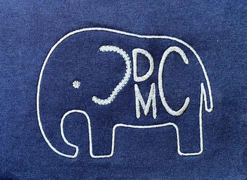 Boy/'s Monogrammed ElephantShirt-Navy Shirt and Elephants Fabric Shorts or Gray Stripe Seersucker Shorts Outfit