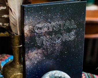 crystal visions unlined journal // cosmic magic blank sketchbook // purple indigo grimoire diary / fleetwood mac // witchy aesthetic