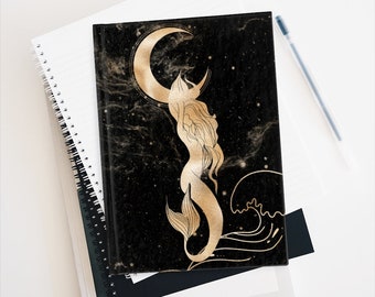 Cancer Zodiac moon journal // astrology gift magic unlined notebook // blank sketchbook mermaid magic