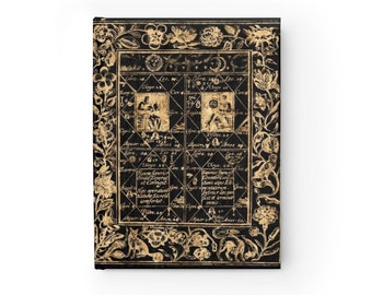 unlined journal // astrology chart // gold vintage zodiac illustration notebook // sketchbook cosmic antique map gift