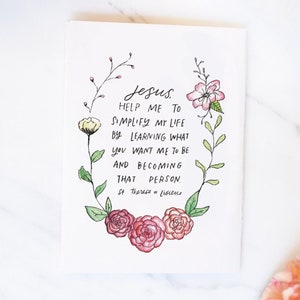 St. Therese of Lisieux Handwritten Catholic Saint Art Quote (Instant Download)