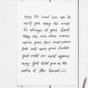 Irish Blessing Calligraphy Print (Instant Download)