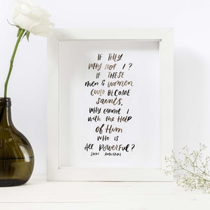 St Augustine Catholic Saint Quote Artwork (Instant Download)