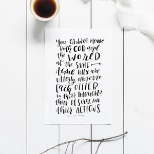 St. John Vianney Handwritten Catholic Saint Art Quote (Instant Download)