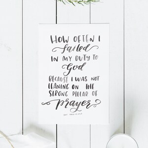 St. Teresa of Avila Handwritten Catholic Saint Art Quote (Instant Download)