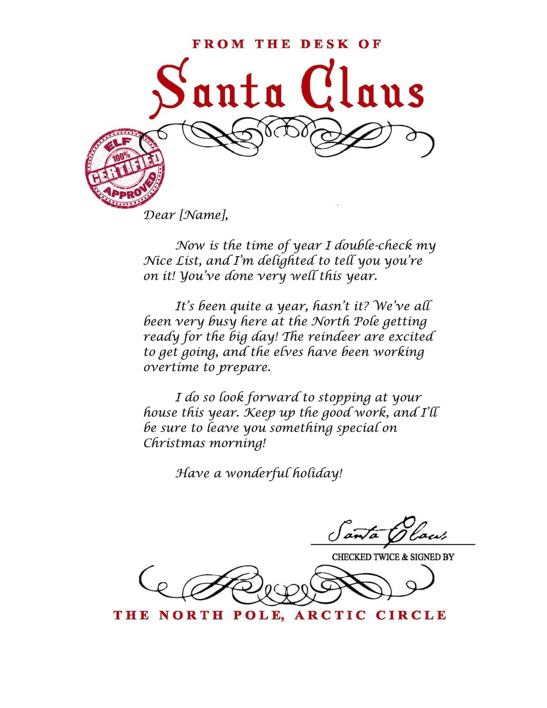 Letter from santa template cheap pdf
