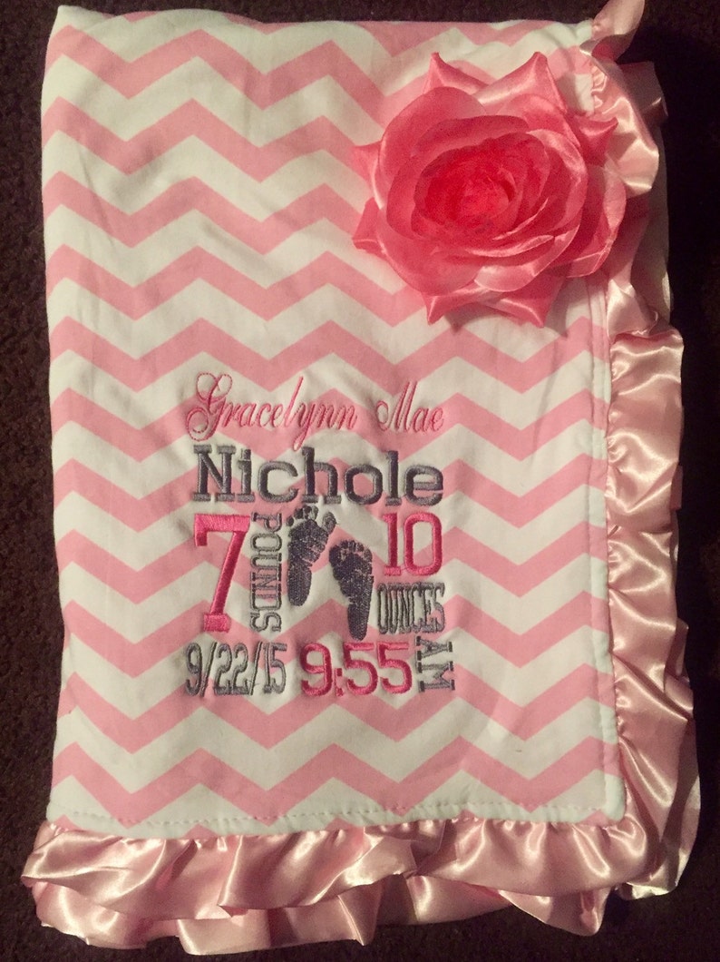 Custom baby blanket~ baby birth announcement blanket set of 2 blanketsCyber MondaySale