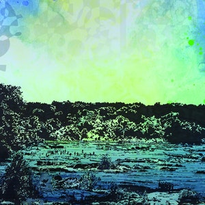 Belle Isle, Richmond, Virginia • mixed media digital painting by N Blake Seals