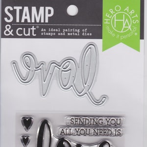 Poinçon métallique Love Stamp & Cut Hero Arts DC175 NIP 085700905046