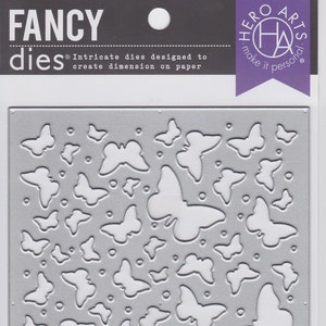 DI411 Troqueles de confeti con forma de mariposa para superposición de papel Hero Arts NIP 085700913560