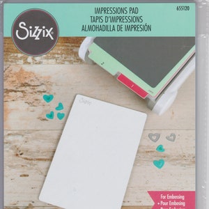 Bloc d'empreintes Sizzix 655120 pour gaufrage NIP Blanc 8 7/8 × 5 7/8 × 1/8 po.