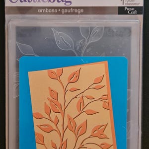 37-1168 Cuttlebug Leafy Branch Embossing Folder for Paper Crafting