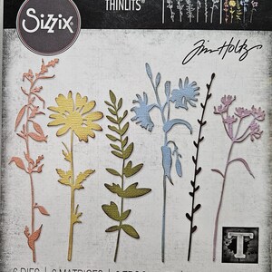 666565 Sizzix Thinlits Dies ""Wildflowers by Tim Holtz""