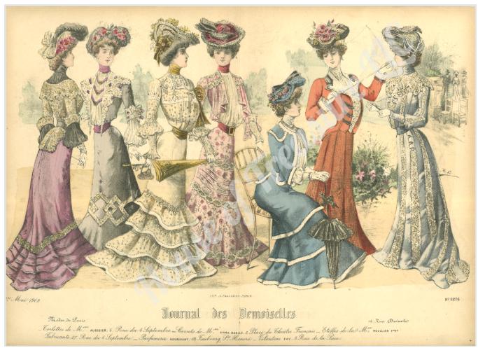 ファッションプレート製本 Journal des Demoiselles ファッション