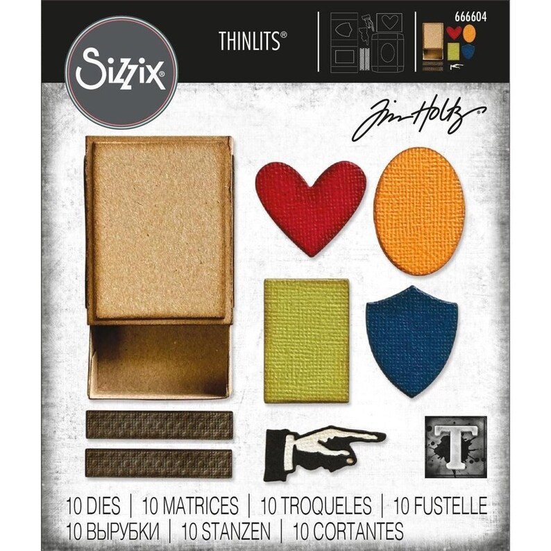 666604 Tim Holtz Vault Matchbox Sizzix Thinlits Cutting Dies 2024 630454289180 image 1