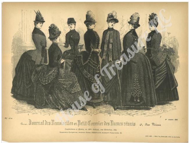 ファッションプレート製本 Journal des Demoiselles ファッションプレート製本 Journal des Demoiselles ファッション