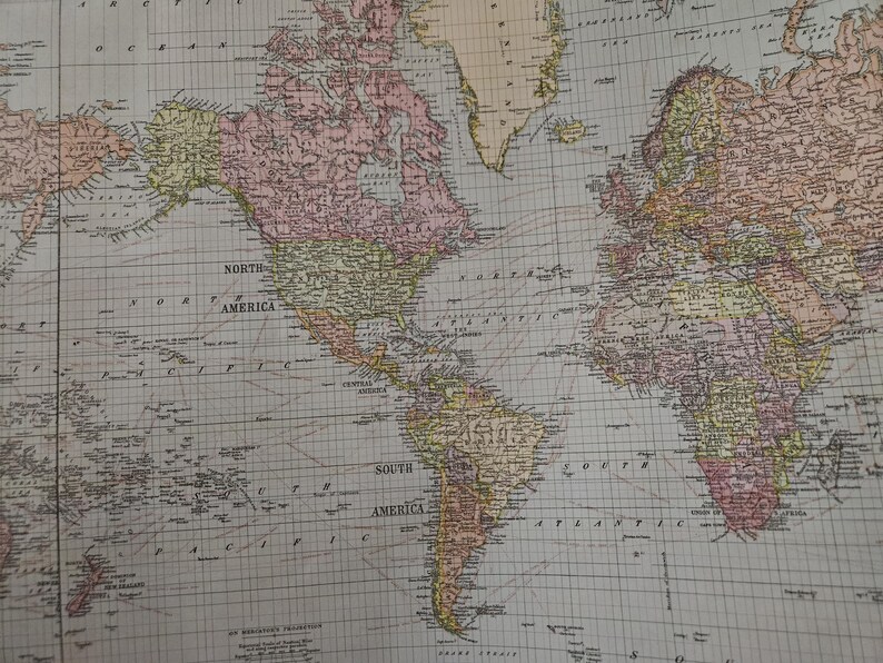 Antique World Map Project Paper Roll - 10" X 120" DCWV - Etsy