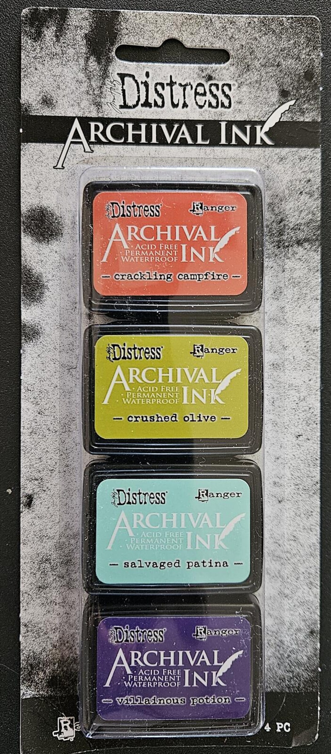 Kit #5 - Distress Archival Ink Mini Tim Holtz Color 4 Pc Set AITK75127 ...