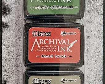 Kit #6 - Distress Archival Ink Mini Tim Holtz Color 4 pc Set AITK75134