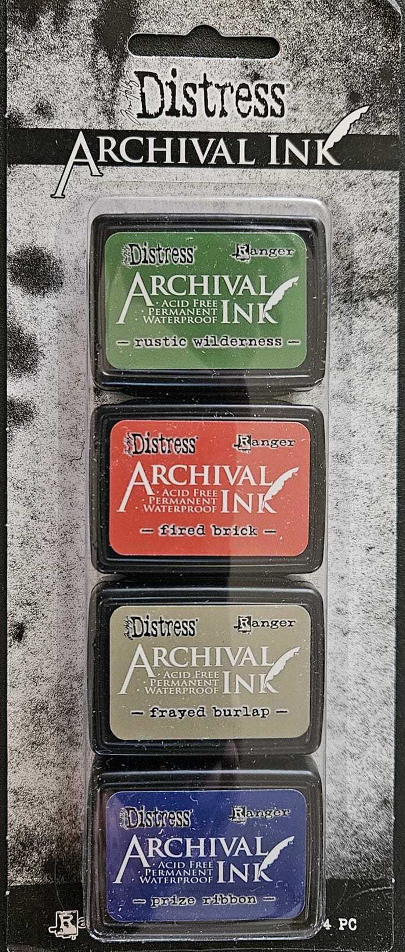 Kit #6 - Distress Archival Ink Mini Tim Holtz Color 4 Pc Set AITK75134 ...
