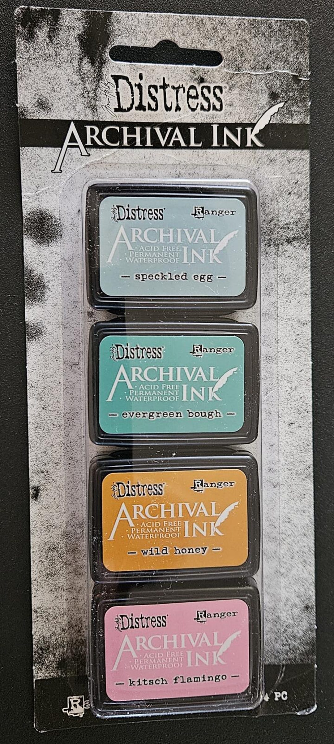 Kit #4 - Distress Archival Ink Mini Tim Holtz Color 4 Pc Set AITK75110 ...
