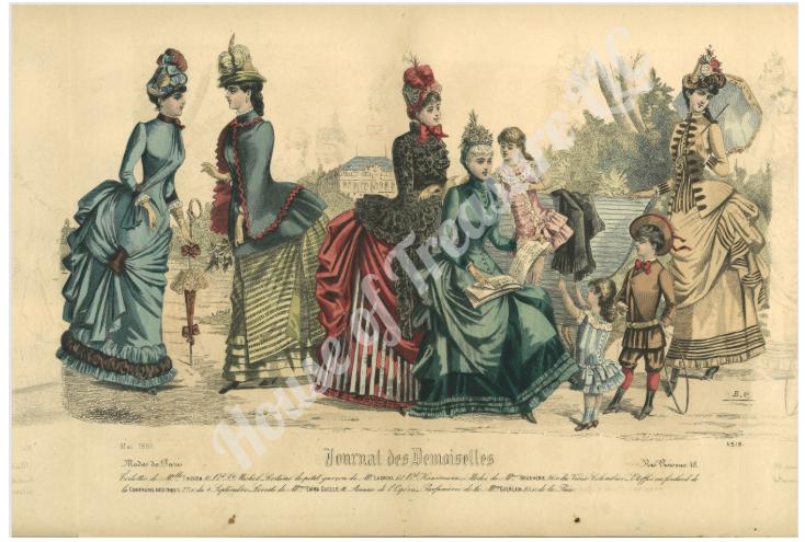 ファッションプレート製本 Journal des Demoiselles ファッションプレート製本 Journal des Demoiselles ファッション