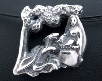 Once upon a time, sterling silver pendant