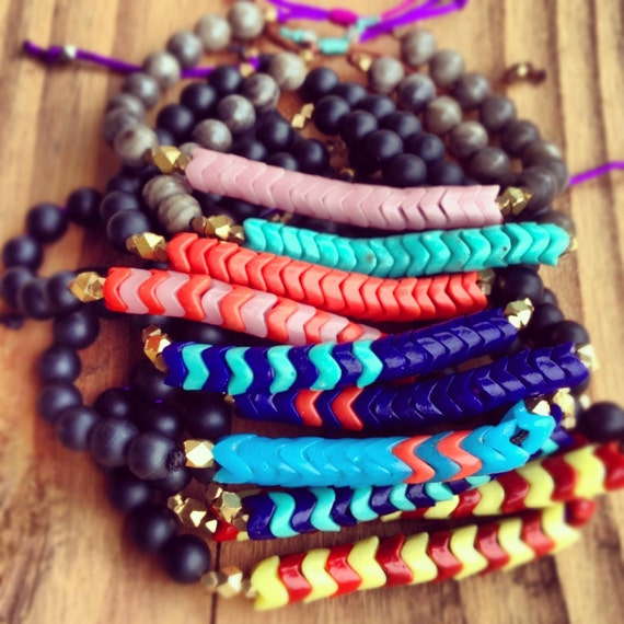 Items similar to Bold, Beautiful and Tribal Matte Onyx with Vintage