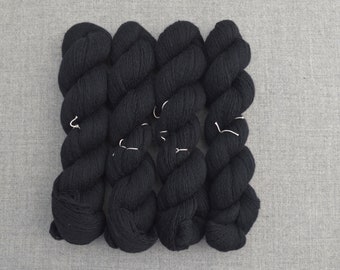 Destash *Delicate* Cashmere Lace Recycled Yarn, *Read Description Carefully*, Sweater Lot, 1810 Yards, Black, Reclaimed Yarn