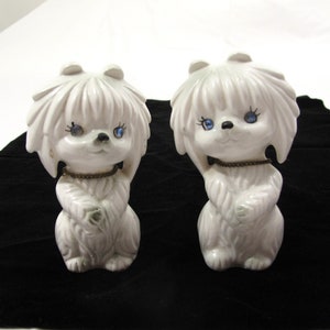 LEGO Ceramic Salt and Pepper Shakers~~Sheep Dog Anthropomorphic Salt and Pepper Shakers~~1950&#39;s-1960&#39;s Dog Salt & Pepper Shakers~~~Item #523