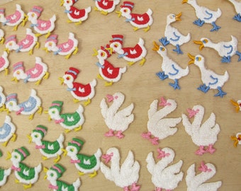 Lot of 148 Duck and Geese Appliques~~Sew On Appliques~~Anthropomorphic Duck Appliques~~Sew On Duck Patches~~Sew On Geese Patches~~Item #539