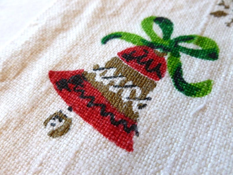 Vintage Christmas Tea Towel~Linen Tea Towel~Holiday Tea Towel~Christmas Tree Tea Towel~Decorative Tea Towel~Kitchen Towel~Holiday Decor~#219 image 6