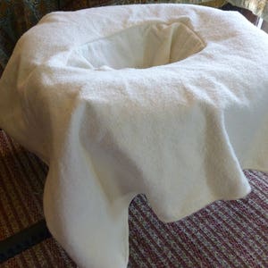 Face Cradle Cover~Massage Supplies~Butter Yellow Flannel Face Cradle Cover~Massage Table Face Cradle Cover~Spa Supplies~~Massage Chair~~#151