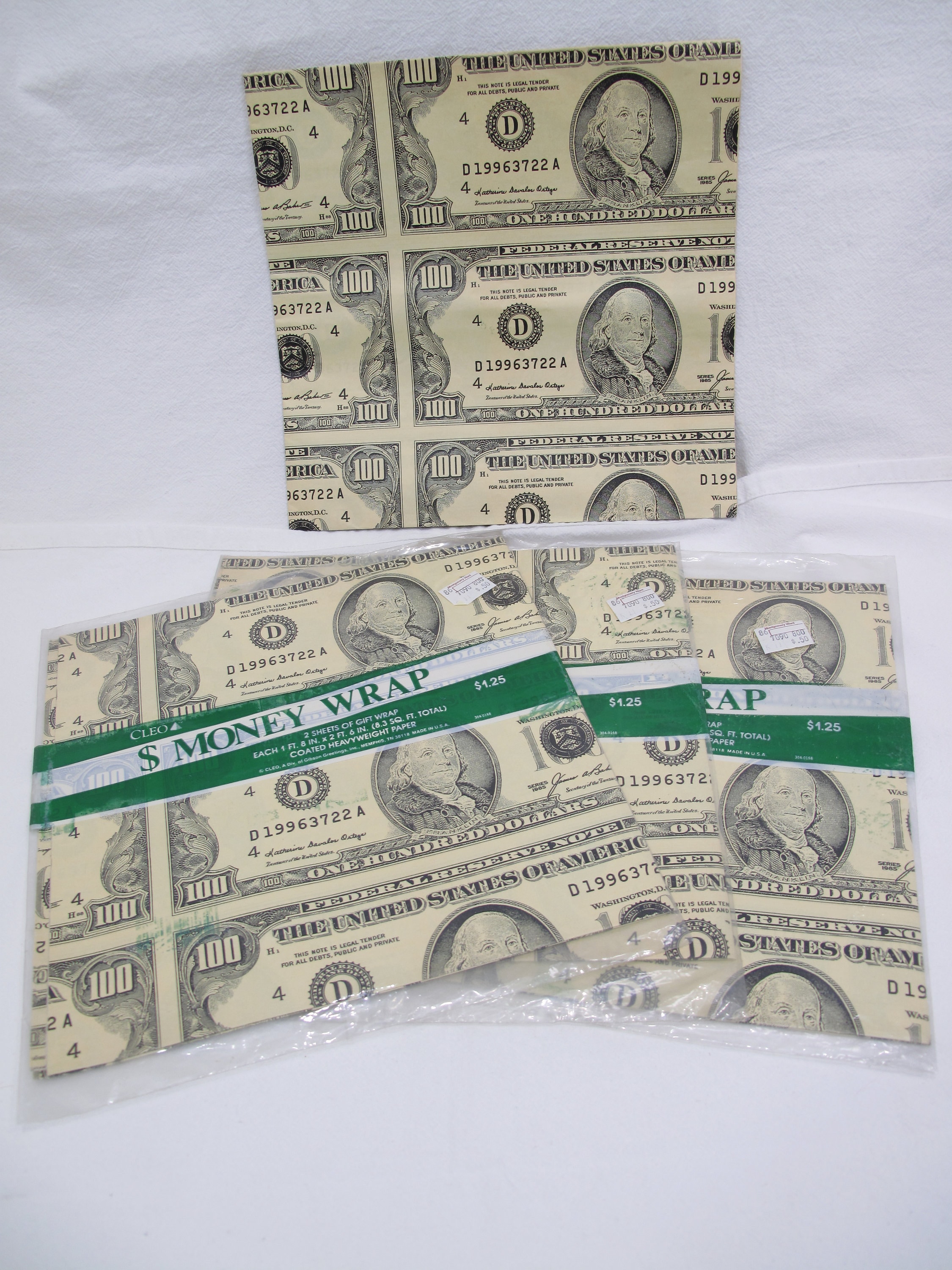 4 Packs Vintage 100 Dollar Bill Theme Wrapping Paper4 Etsy