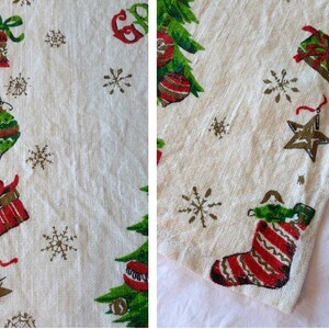 Vintage Christmas Tea Towel~Linen Tea Towel~Holiday Tea Towel~Christmas Tree Tea Towel~Decorative Tea Towel~Kitchen Towel~Holiday Decor~#219 image 9