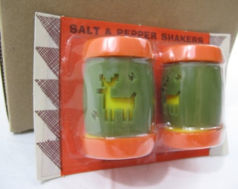 Saint Labre Indian School Salt & Pepper Shakers~~Southwest Salt and Pepper Shakers~~Native American Design~~1960's-1970's Shakers~~Item #565