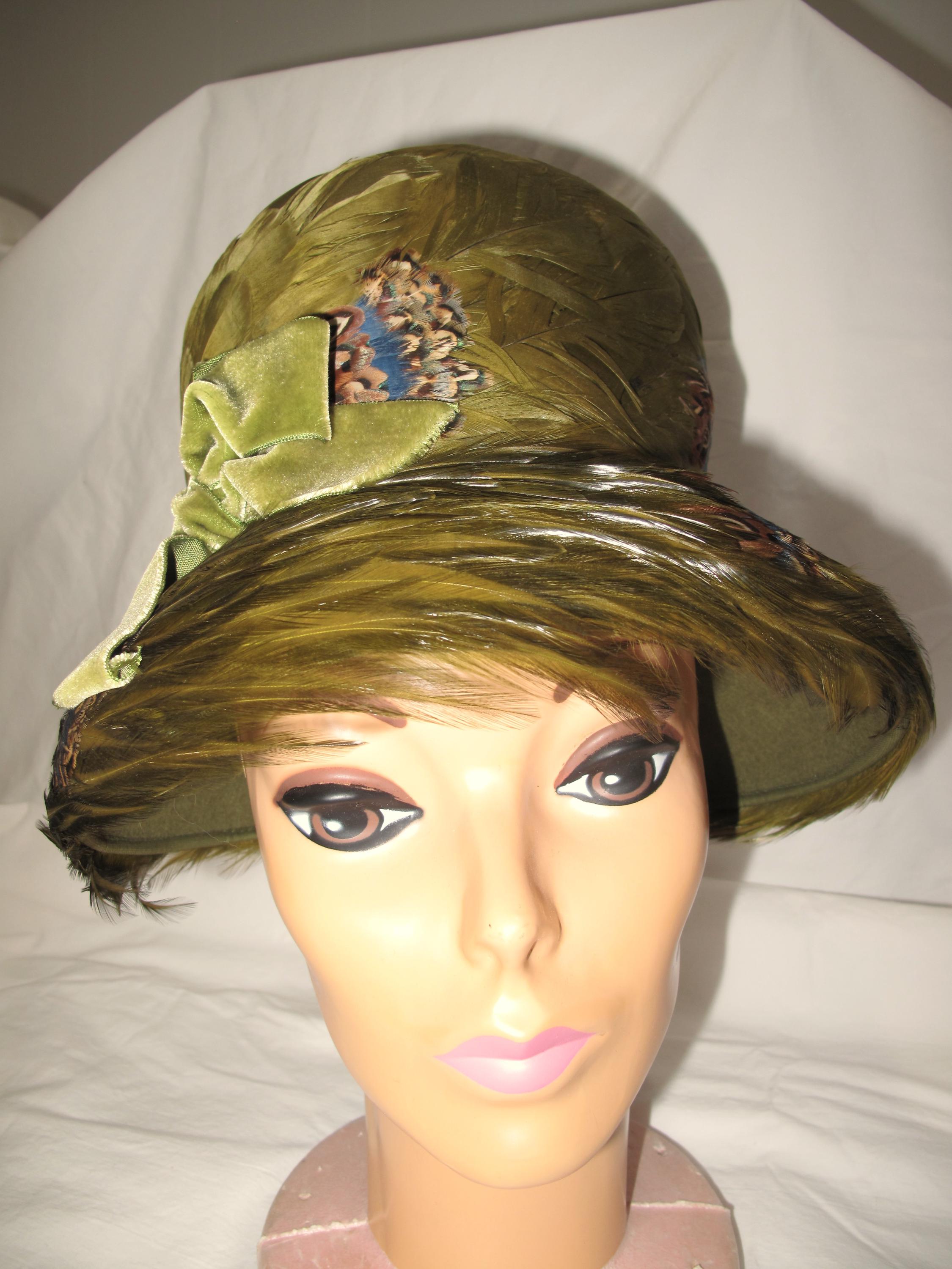 Albrizio Feather Hat - Etsy