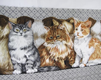 Cat Fabric Panel by Rose & Hubble~~London Collection Kitten Capers Draught Excluder~~Item #628