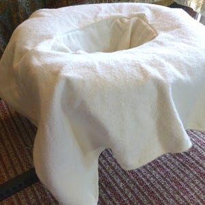 Face Cradle Cover~Massage Supplies~Butter Yellow Flannel Face Cradle Cover~Massage Table Face Cradle Cover~Spa Supplies~~Massage Chair~~#151