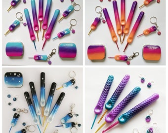 Custom Crochet Hook Set. Ergonomic Crochet Hook. Set of 10 hooks. Made to order