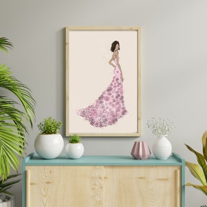 Custom Fashion Illustration | Personalized Girl Portrait, Hand-Drawn Gift (Digital or Print)